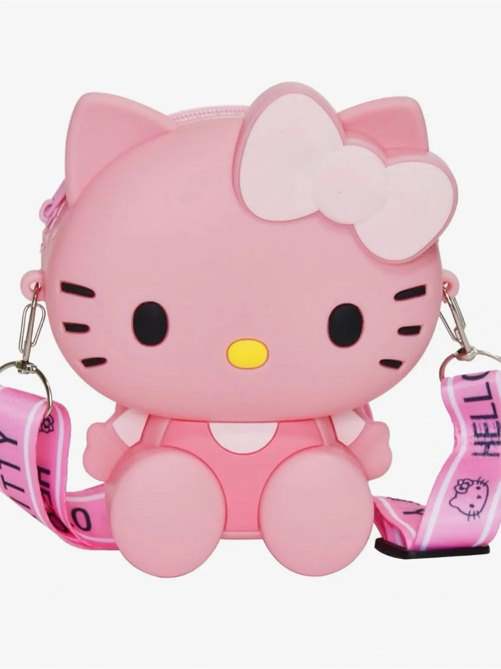 Hello Kitty Pink Silicone Kids Shoulder Bag with Bow